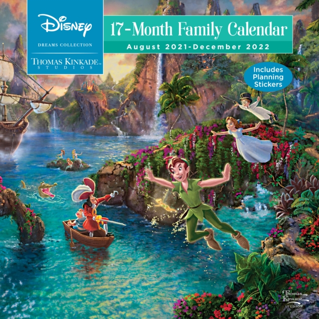Disney Dreams Collection by Thomas Kinkade Studios: 17-Month 2021-2022 Family Wa, Calendar Book