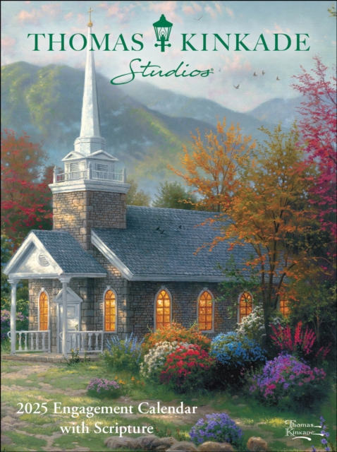 Thomas Kinkade Studios 12-Month 2025 Monthly/Weekly Engagement Calendar with Scripture, Calendar Book