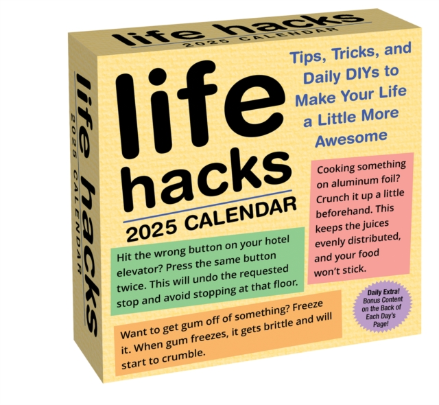 Life Hacks 2025 Day-to-Day Calendar, Calendar Book
