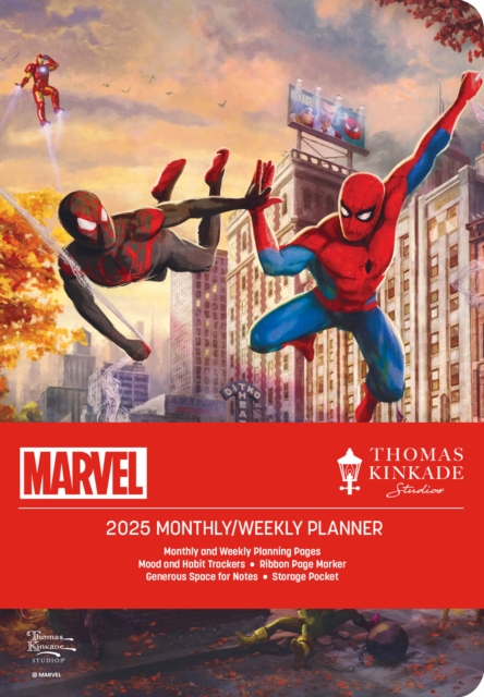 Marvel's Spider-Man and Friends: The Ultimate Alliance by Thomas Kinkade Studios 12-Month 2025 Monthly/Weekly Planner Calendar, Calendar Book