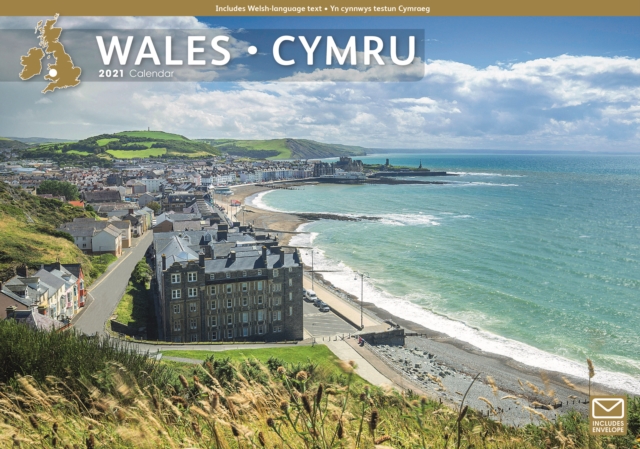 Wales A4 Calendar 2021, Paperback Book