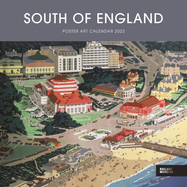 South of England Poster Art National Railway Museum Square Wiro Wall Calendar 2022, Calendar Book