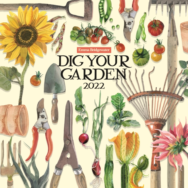 Emma Bridgewater Dig Your Garden Square Wiro Wall Calendar 2022, Calendar Book