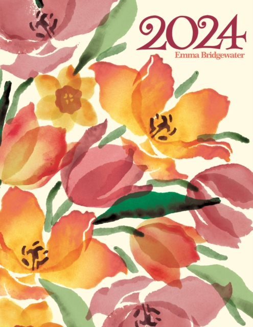 Emma Bridgewater Golden Tulips Deluxe Diary 2024 - Spiral Bound