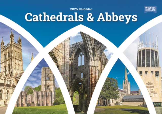 Cathedrals and Abbeys A5 Calendar 2025, Paperback Book