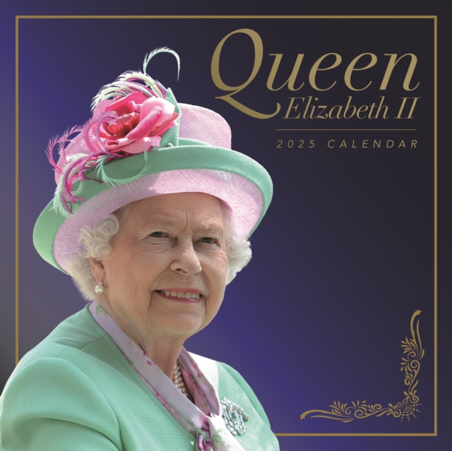 Queen Elizabeth II Square Wall Calendar 2025, Paperback Book