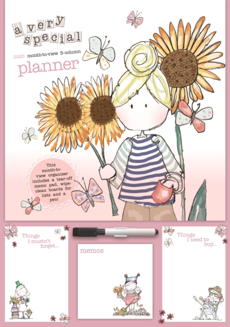 Tracey Russell Deluxe Planner A3 Calendar 2025, Paperback Book