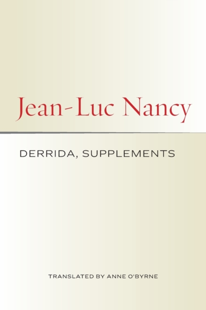 Derrida, Supplements, Paperback / softback Book