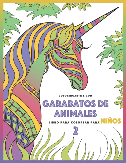 Garabatos de animales libro para colorear para ninos 2, Paperback / softback Book