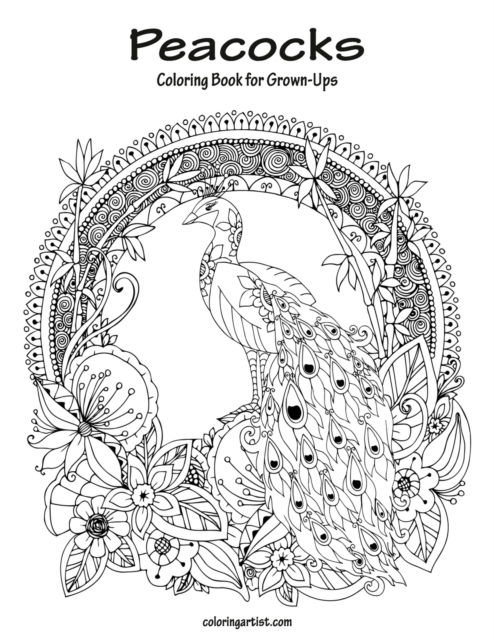 Peacocks Coloring Book for Grown-Ups 1, Paperback / softback Book