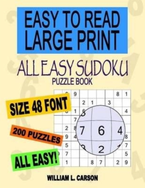 All Easy Sudoku : Easy To Read Large Print, Paperback / softback Book
