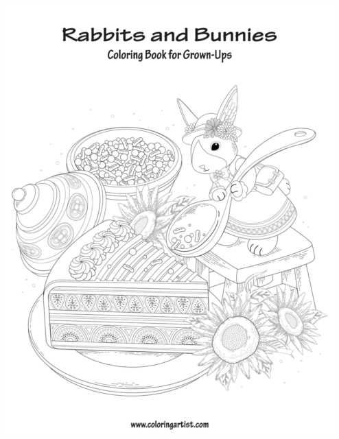 Rabbits and Bunnies Coloring Book for Grown-Ups 1, Paperback / softback Book