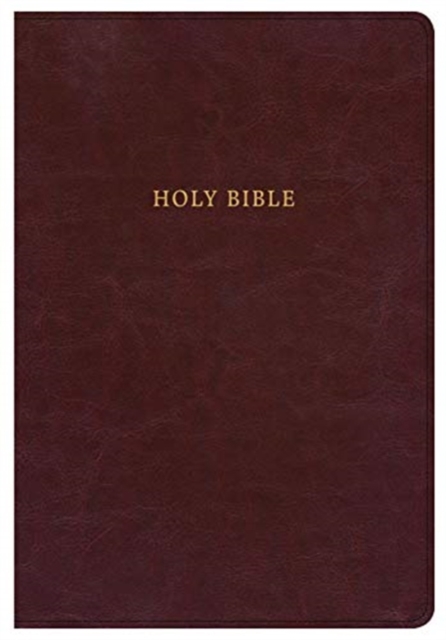 NKJV Super Giant Print Reference Bible, Classic Burgundy LeatherTouch, Indexed, Leather / fine binding Book