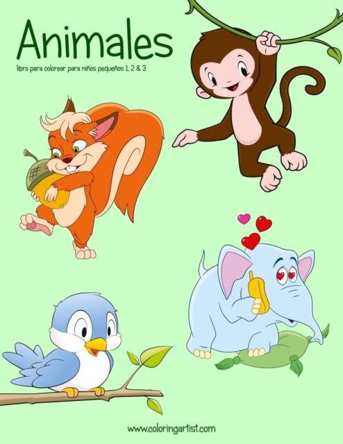 Animales libro para colorear para ninos pequenos 1, 2 & 3, Paperback / softback Book