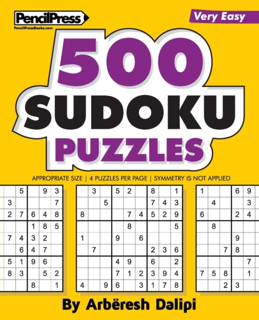 500 Sudoku Puzzles : Big Book of 500 Very Easy Sudoku Puzzles, Paperback / softback Book