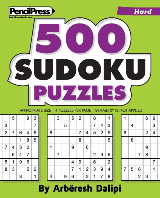 500 Sudoku Puzzles : Big Book of 500 Hard Sudoku Puzzles, Paperback / softback Book