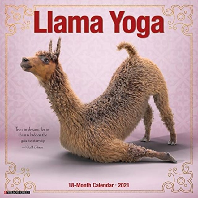 Llama Yoga 2021 Wall Calendar, Calendar Book