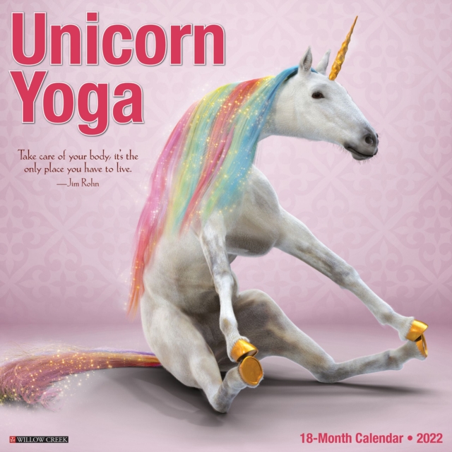 Unicorn Yoga 2022 Wall Calendar, Calendar Book