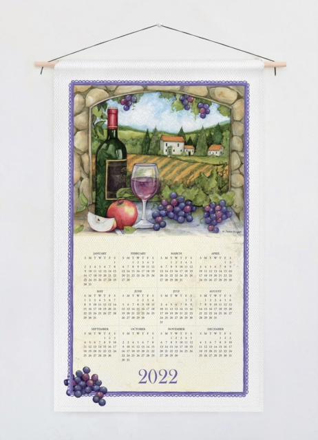 Wine Country 2022 Calendar Towel, Calendar Book