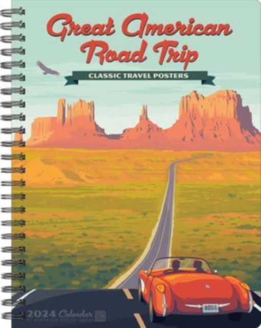 Great American Road Trip 2024 6.5 X 8.5 Engagement Calendar, Calendar Book