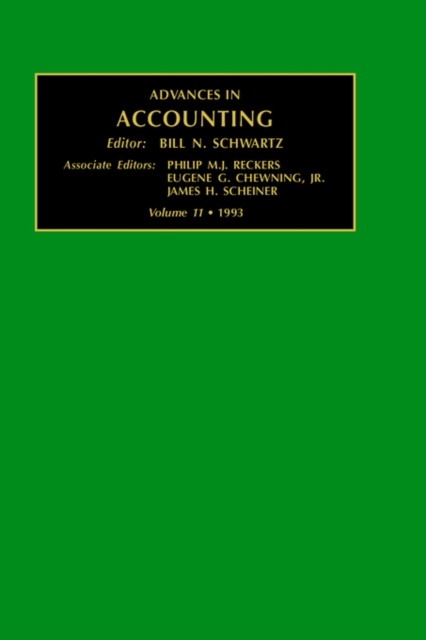 Advances in Accounting : v. 11, Hardback Book
