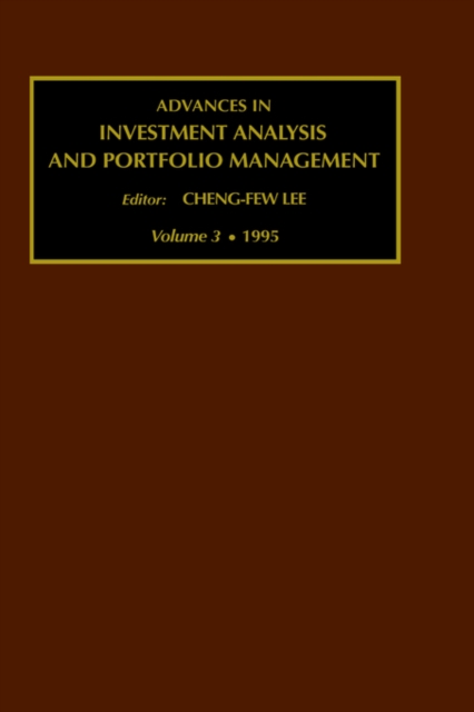 Advances in Investment Analysis and Portfolio Management : Volume 3, Hardback Book