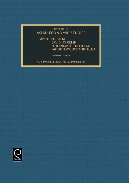 Research in Asian Economic Studies, Hardback Book