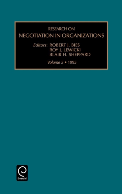 Research on Negotiation in Organizations, Hardback Book