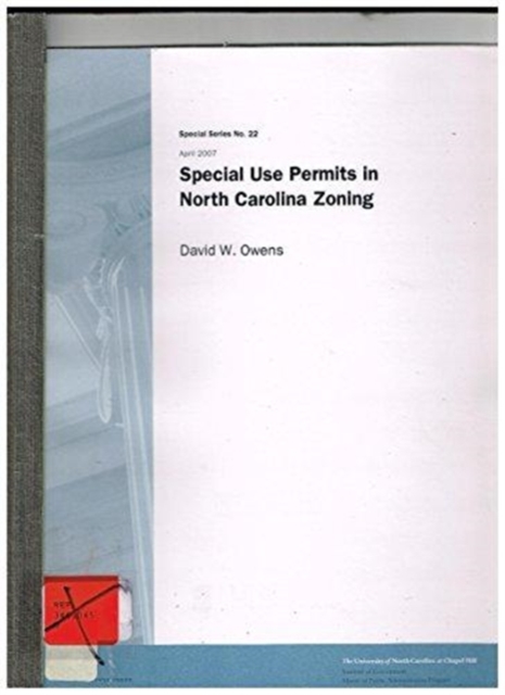 Special Use Permits in North Carolina Zoning, Paperback / softback Book