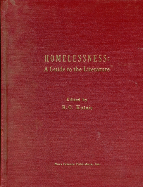 Homelessness : A Guide to the Literature, Hardback Book