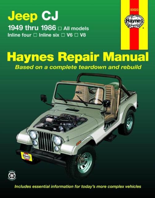 Jeep CJ for Jeep CJ models, Scrambler, Renegade. Laredo & Golden Eagle (1949-1986) Haynes Repair Manual (USA), Hardback Book