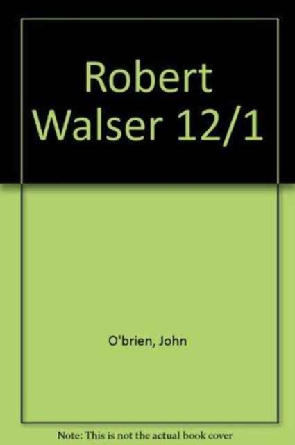 Robert Walser 12/1, Paperback Book