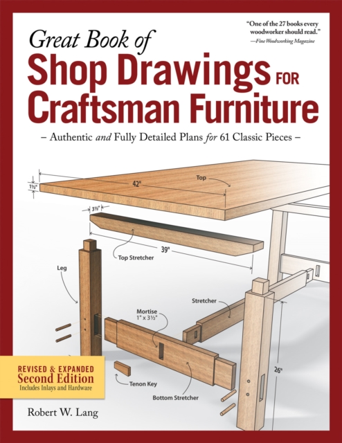 Great Book of Shop Drawings for Craftsman Furniture, Revised & Expanded Second Edition : Authentic and Fully Detailed Plans for 61 Classic Pieces, Hardback Book