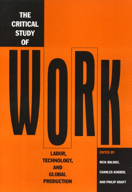 Critical Study Of Work, Hardback Book