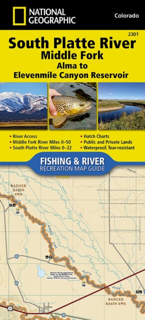 South Platte River - Middle Fork, Alma To Elevenmile Canyon, Sheet map, folded Book