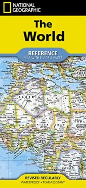 The World Reference Map (folded) : folded with flags and facts, Sheet map, folded Book