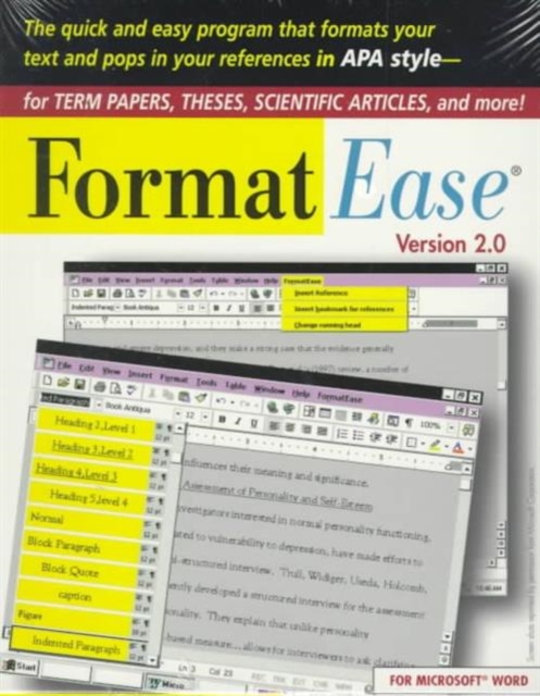 Formatease Version 2.0 : Paper and Reference Formatting Software, Mixed media product Book