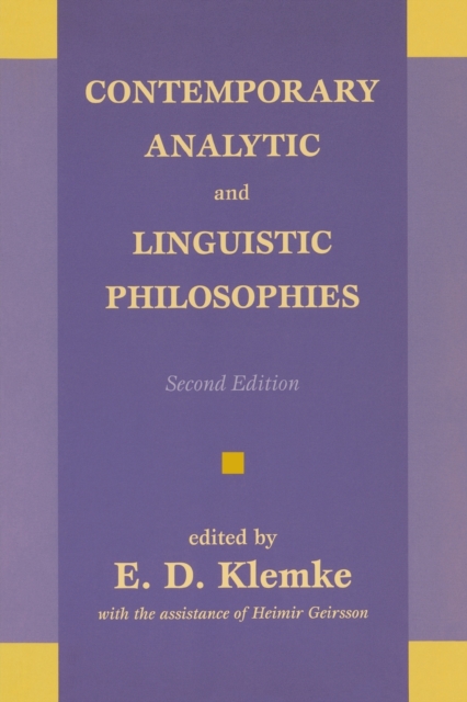 Contemporary Analytic and Linguistic Philosophies, Paperback / softback Book