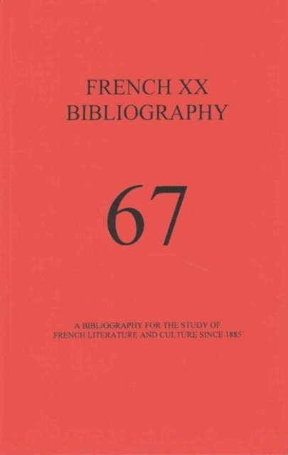 French XX Bibliography, Issue 67, Paperback / softback Book
