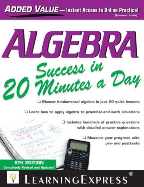Algebra Success in 20 Minutes a Day, Paperback / softback Book