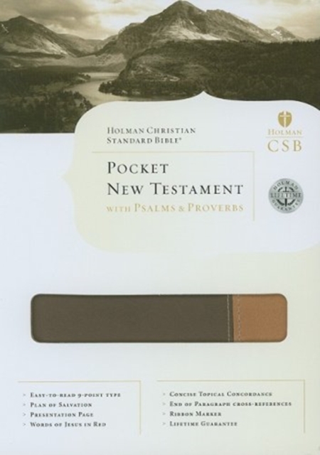 Pocket New Testament with Psalms and Proverbs-HCSB, Leather / fine binding Book