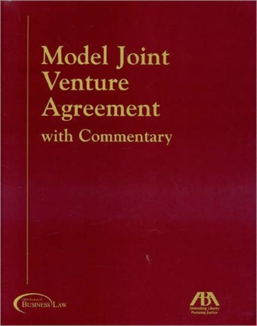 Model Joint Venture Agreement with Commentary, Mixed media product Book