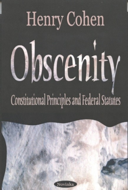 Obscenity & Indecency : Constitutional Principles & Federal Statutes, Paperback / softback Book