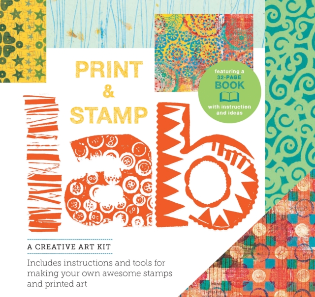 Print and Stamp Lab Kit : A Creative Art Kit, Includes instruction and tools for making your own awesome stamps and printed art Burst: featuring a 32-page book with instruction and ideas, Paperback / softback Book