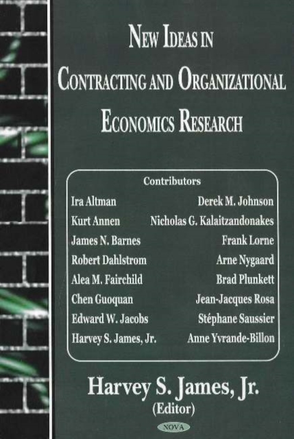 New Ideas in Contracting & Organizational Economics Research, Hardback Book