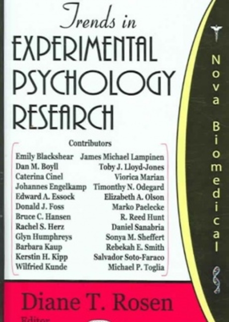 Trends in Experimental Psychology Research, Hardback Book