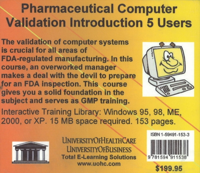 Pharmaceutical Computer Validation Introduction, 5 Users, CD-ROM Book