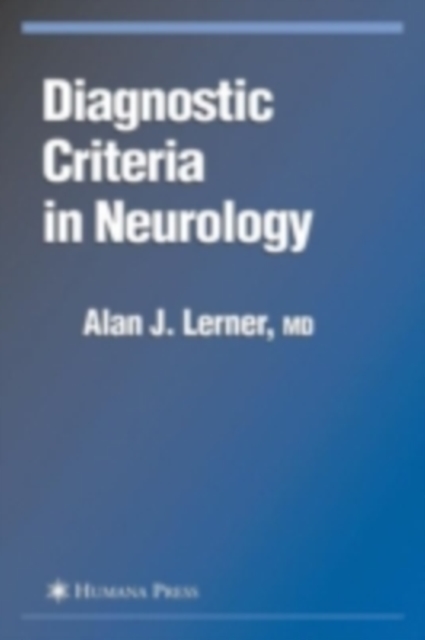 Diagnostic Criteria in Neurology, PDF eBook