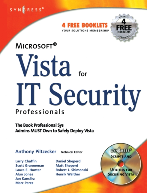 Microsoft Vista for IT Security Professionals, Paperback / softback Book