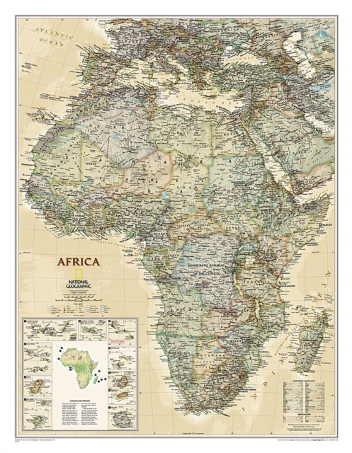 Africa Executive, Laminated : Wall Maps Continents, Sheet map Book